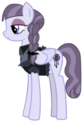 Size: 4930x7257 | Tagged: safe, artist:andoanimalia, imported from derpibooru, inky rose, pegasus, pony, honest apple, absurd resolution, eyeshadow, female, lidded eyes, makeup, mare, side view, simple background, smiling, smirk, solo, transparent background, vector