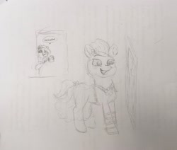 Size: 2048x1734 | Tagged: safe, artist:midnightwolf_13, imported from derpibooru, pipp petals, zipp storm, pegasus, pony, g5, monochrome, my little pony: a new generation, sketch, traditional art