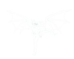 Size: 2420x1924 | Tagged: safe, artist:lullabyjak, imported from derpibooru, spike, oc, oc:rachel, anthro, dragon, human, clothes, concept art, flying, human in equestria, simple background, sketch, white background, wip