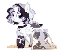 Size: 1600x1348 | Tagged: safe, artist:herusann, imported from derpibooru, oc, oc only, pegasus, pony, base used, choker, clothes, dress, eyelashes, female, mare, pegasus oc, raised hoof, see-through, simple background, smiling, solo, starry wings, transparent background, wings