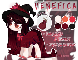 Size: 3232x2513 | Tagged: safe, artist:herusann, imported from derpibooru, oc, oc only, pony, base used, clothes, dress, eyelashes, female, hat, high res, mare, reference sheet, witch hat, zoom layer