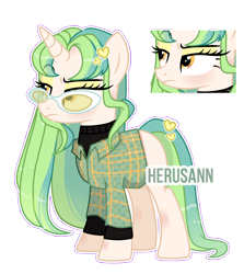 Size: 2500x2800 | Tagged: safe, artist:herusann, imported from derpibooru, oc, oc only, pony, unicorn, base used, bust, clothes, eyelashes, female, frown, high res, mare, simple background, sunglasses, transparent background
