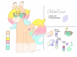 Size: 2596x1936 | Tagged: safe, artist:shinyantlers, imported from derpibooru, oc, oc only, pony, unicorn, female, horn, mare, reference sheet, smiling, solo, unicorn oc