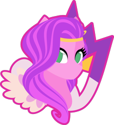 Size: 4000x4382 | Tagged: safe, artist:up1ter, imported from derpibooru, pipp petals, pegasus, pony, bust, cutie mark background, female, g5, lineless, my little pony: a new generation, outline, portrait, simple background, solo, transparent background