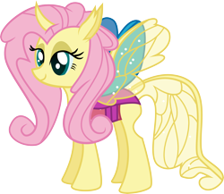 Size: 5121x4439 | Tagged: safe, artist:shootingstarsentry, imported from derpibooru, fluttershy, changedling, changeling, absurd resolution, changedlingified, changelingified, female, flutterling, gameloft, simple background, smiling, solo, species swap, transparent background, vector