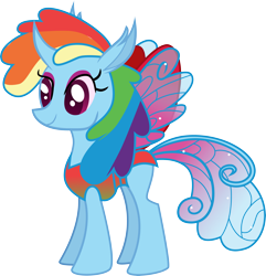 Size: 5177x5365 | Tagged: safe, artist:shootingstarsentry, imported from derpibooru, rainbow dash, changedling, changeling, absurd resolution, changedlingified, changelingified, dashling, female, gameloft, simple background, smiling, solo, species swap, transparent background