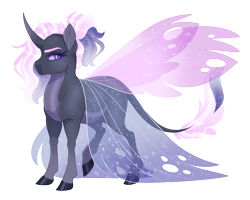 Size: 2245x1800 | Tagged: safe, artist:gigason, imported from derpibooru, oc, oc only, oc:philautia, changepony, hybrid, pony, female, magical lesbian spawn, offspring, parent:queen chrysalis, parent:starlight glimmer, simple background, solo, transparent background