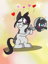 Size: 2448x3264 | Tagged: safe, artist:checker "doodle" board, imported from derpibooru, oc, oc:inkenel, oc:oretha, pony, cute, high res, macro, micro, size difference