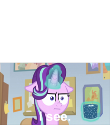 Size: 400x453 | Tagged: safe, artist:chanyhuman, imported from derpibooru, starlight, starlight glimmer, deviantart, female, meme, meme template, react, reaction image, starlight's office