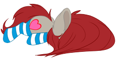 Size: 1906x984 | Tagged: safe, artist:red_moonwolf, imported from derpibooru, oc, oc only, oc:ponepony, earth pony, pony, clothes, exhausted, faceplant, female, hair covering face, simple background, socks, solo, striped socks, transparent background