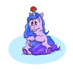 Size: 442x419 | Tagged: safe, artist:carpdime, imported from derpibooru, izzy moonbow, fluffy pony, pony, female, fluffy pony original art, g5, hugbox, meatball, my little pony: a new generation, sketties, solo