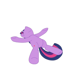 Size: 2100x2100 | Tagged: safe, artist:chanyhuman, imported from derpibooru, twilight sparkle, pony, unicorn, exhausted, female, high res, lying down, lying on the floor, on back, overwhelmed, simple background, solo, tired, transparent background, unicorn twilight, vector