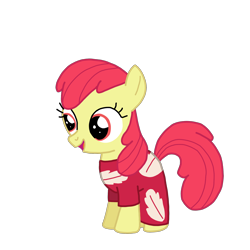 Size: 2100x2100 | Tagged: safe, artist:chanyhuman, imported from derpibooru, apple bloom, earth pony, pony, clothes, cosplay, costume, crossover, cute, cutie mark crusaders, disney, female, filly, foal, high res, lilo and stitch, lilo pelekai, simple background, solo, transparent background, vector