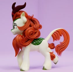 Size: 2000x1975 | Tagged: safe, artist:ur_akhsok, imported from derpibooru, autumn blaze, kirin, 3d, female, g4, g4 to g5, g5, my little pony: a new generation, profile, smiling, solo