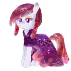 Size: 1148x1152 | Tagged: safe, artist:laurasrxfgcc, imported from derpibooru, oc, oc only, unnamed oc, pony, clothes, dress, female, purple eyes, simple background, solo, white background