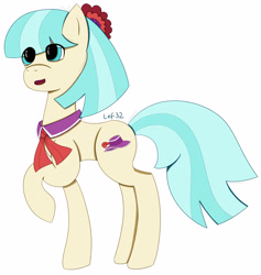 Size: 2681x2831 | Tagged: safe, artist:lefi32, imported from derpibooru, coco pommel, earth pony, pony, female, high res, simple background, smiling, solo, white background