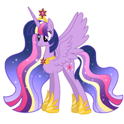 Size: 1199x1199 | Tagged: safe, artist:madlilon2051, imported from derpibooru, twilight sparkle, alicorn, pony, the last problem, base used, ethereal mane, eyelashes, female, hoof shoes, jewelry, mare, multicolored hair, older, older twilight, princess shoes, princess twilight 2.0, rainbow hair, regalia, simple background, slim, solo, starry mane, striped mane, striped tail, tail, tiara, transparent background, twilight sparkle (alicorn)