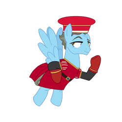 Size: 2100x2100 | Tagged: safe, artist:chanyhuman, imported from derpibooru, wind rider, pegasus, pony, clothes, cosplay, costume, crossover, dreamworks, flying, high res, lord farquaad, male, shrek, simple background, smiling, solo, spread wings, stallion, transparent background, vector, wings