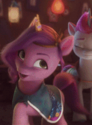 Size: 217x295 | Tagged: safe, imported from derpibooru, screencap, pipp petals, zipp storm, pegasus, pony, spoiler:my little pony: a new generation, adorapipp, animated, cropped, cute, dancing, eyes closed, g5, gif, my little pony: a new generation