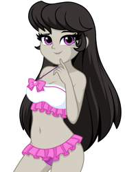 Size: 905x1244 | Tagged: safe, artist:rosemile mulberry, imported from derpibooru, octavia melody, equestria girls, belly button, clothes, cute, female, solo, swimsuit, tavibetes