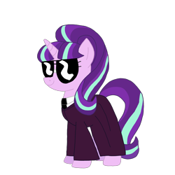 Size: 2100x2100 | Tagged: safe, artist:chanyhuman, imported from derpibooru, starlight glimmer, pony, unicorn, antagonist, dark, egalitarianism, equalized, female, high res, jim jones, jonestown, our town, s5 starlight, simple background, solo, sunglasses, transparent background, tyrant glimmer, vector, villainess