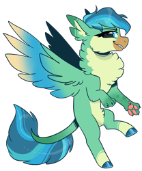 Size: 1519x1822 | Tagged: safe, artist:moccabliss, imported from derpibooru, oc, oc only, oc:sunday, hippogriff, female, interspecies offspring, magical gay spawn, offspring, parent:gallus, parent:sandbar, parents:gallbar, simple background, solo, transparent background