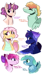 Size: 2229x3935 | Tagged: safe, artist:moccabliss, imported from derpibooru, oc, oc only, dracony, dragon, dragriff, griffon, hybrid, pegasus, pony, female, high res, interspecies offspring, magical lesbian spawn, male, offspring, parent:apple bloom, parent:applejack, parent:diamond tiara, parent:fluttershy, parent:gabby, parent:moondancer, parent:princess ember, parent:rainbow dash, parent:soarin', parent:spike, parent:twilight sparkle, parents:appledash, parents:diamondbloom, parents:embershy, parents:soarindash, parents:spabby, parents:twidancer, simple background, white background