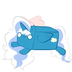 Size: 3000x3000 | Tagged: safe, artist:aurplestarss, imported from derpibooru, oc, oc:fleurbelle, alicorn, alicorn oc, bow, box, box pony, female, hair bow, high res, horn, mare, simple background, transparent background, wings