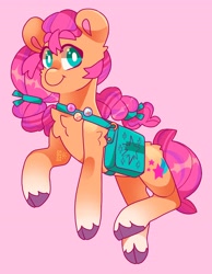 Size: 2853x3680 | Tagged: safe, artist:cocopudu, imported from derpibooru, sunny starscout, earth pony, pony, chest fluff, female, g5, high res, looking at you, my little pony: a new generation, simple background, solo, white pupils