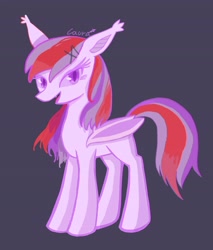 Size: 3577x4202 | Tagged: safe, artist:laurasrxfgcc, imported from derpibooru, oc, oc only, bat pony, pony, female, purple eyes, simple background, solo