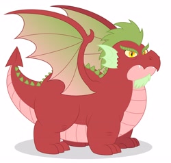 Size: 4000x3815 | Tagged: safe, artist:aleximusprime, imported from derpibooru, oc, oc:grumblebog, oc:grumblebog the dragon, dragon, absolute unit, age of the alicorns, chonk, dragon oc, dragon wings, fat, male, simple background, spikes, spiky tail, tail, transparent background, wings