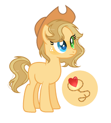 Size: 958x1062 | Tagged: safe, artist:moonnightshadow-mlp, imported from derpibooru, oc, oc only, earth pony, pony, female, hat, heterochromia, mare, offspring, parent:applejack, parent:caramel, parents:carajack, simple background, solo, transparent background