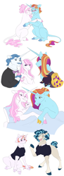 Size: 2000x5500 | Tagged: safe, artist:arexstar, imported from derpibooru, fancypants, fleur-de-lis, sassy saddles, oc, oc:azure, oc:morning flower silk, pony, baby, baby pony, fancyfleur, female, magical lesbian spawn, male, mare, offspring, parent:coco pommel, parent:fancypants, parent:fleur-de-lis, parent:rarity, parents:fancyfleur, parents:marshmallow coco, shipping, simple background, stallion, straight, unshorn fetlocks, white background