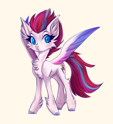 Size: 2597x2829 | Tagged: safe, artist:1an1, imported from derpibooru, zipp storm, pegasus, cheek fluff, chest fluff, ear fluff, female, fluffy, g5, high res, leg fluff, my little pony: a new generation, simple background, solo, white background