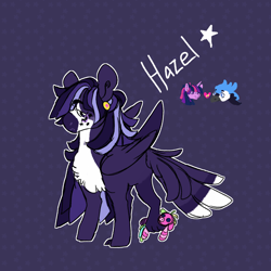 Size: 2000x2000 | Tagged: dead source, safe, artist:orphicswanart, imported from derpibooru, twilight sparkle, oc, oc only, oc:hazel, hybrid, pony, crossover, crossover ship offspring, crossover shipping, female, high res, interspecies offspring, male, mordecai, mordetwi, offspring, parent:mordecai, parent:twilight sparkle, parents:mordetwi, regular show, shipping, solo, straight