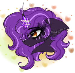 Size: 1747x1720 | Tagged: safe, artist:beamybutt, imported from derpibooru, oc, oc only, pony, unicorn, crystal, ear fluff, eyelashes, horn, horn jewelry, jewelry, solo, unicorn oc