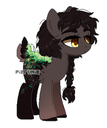 Size: 325x391 | Tagged: safe, artist:pierunie, imported from derpibooru, oc, oc only, earth pony, pony, base used, braid, earth pony oc, female, simple background, solo, transparent background