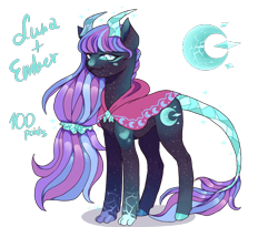 Size: 1754x1440 | Tagged: safe, artist:brot-art, imported from derpibooru, oc, oc only, dracony, dragon, hybrid, pony, female, magical lesbian spawn, mare, offspring, parent:princess ember, parent:princess luna, simple background, solo, transparent background