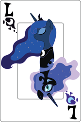 Size: 1204x1804 | Tagged: safe, artist:leddaq, imported from derpibooru, nightmare moon, princess luna, alicorn, pony, female, playing card