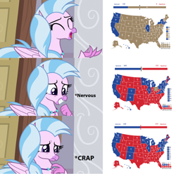 Size: 856x850 | Tagged: safe, deleted from derpibooru, imported from ponybooru, silverstream, election, map, sad, united states