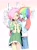 Size: 2039x2778 | Tagged: safe, artist:ceitama, imported from derpibooru, fluttershy, rainbow dash, equestria girls, clothes, dress, female, flutterdash, hair over one eye, heart, high res, japanese, jeans, lesbian, pants, shipping, shirt, sweat, t-shirt, translated in the comments