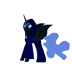 Size: 2100x2100 | Tagged: safe, artist:chanyhuman, imported from derpibooru, nightmare moon, princess luna, alicorn, pony, antagonist, blue diamond (steven universe), clothes, cosplay, costume, crossover, female, high res, mare, mare in the moon, new lunar republic, smiling, solo, steven universe, steven universe future, the lunar republic, the new lunar republic, vector, villainess