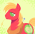 Size: 1070x1040 | Tagged: safe, artist:podushkinz, imported from derpibooru, big macintosh, earth pony, pony, hay stalk, male, no pupils, smiling, solo, stallion, straw in mouth