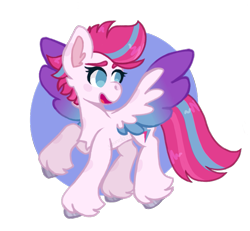 Size: 757x700 | Tagged: safe, artist:wholesomeponies, artist:yourrdazzle, imported from derpibooru, zipp storm, pegasus, pony, chest fluff, circle, colored ears, colored hooves, colored wings, concave belly, ear fluff, female, g5, looking away, mare, my little pony: a new generation, no pupils, open mouth, open smile, raised hoof, request, simple background, slim, smiling, solo, spread wings, thin, transparent background, turned head, unshorn fetlocks, wings