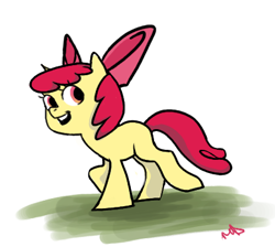 Size: 414x371 | Tagged: safe, artist:manplyoon, imported from derpibooru, apple bloom, earth pony, pony, female, filly, solo