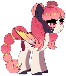 Size: 317x366 | Tagged: safe, artist:pierunie, imported from derpibooru, oc, oc only, bat pony, pony, base used, bat pony oc, bat wings, colored hooves, female, simple background, solo, transparent background, wings