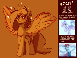 Size: 4000x3000 | Tagged: safe, artist:neonishe, imported from derpibooru, oc, alicorn, earth pony, pegasus, pony, unicorn, commission, sketch, solo, ych sketch, your character here