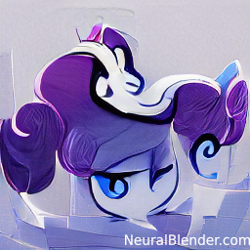 Size: 256x256 | Tagged: safe, imported from derpibooru, rarity, pony, abstract, neural blender