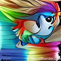 Size: 256x256 | Tagged: safe, imported from derpibooru, rainbow dash, abstract, impressionism, modern art, neural blender