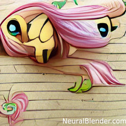 Size: 256x256 | Tagged: safe, imported from derpibooru, fluttershy, abstract, neural blender